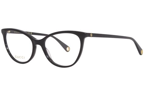 Gucci GG1079O 001 Eyeglasses Women's Black Full Rim Cat .